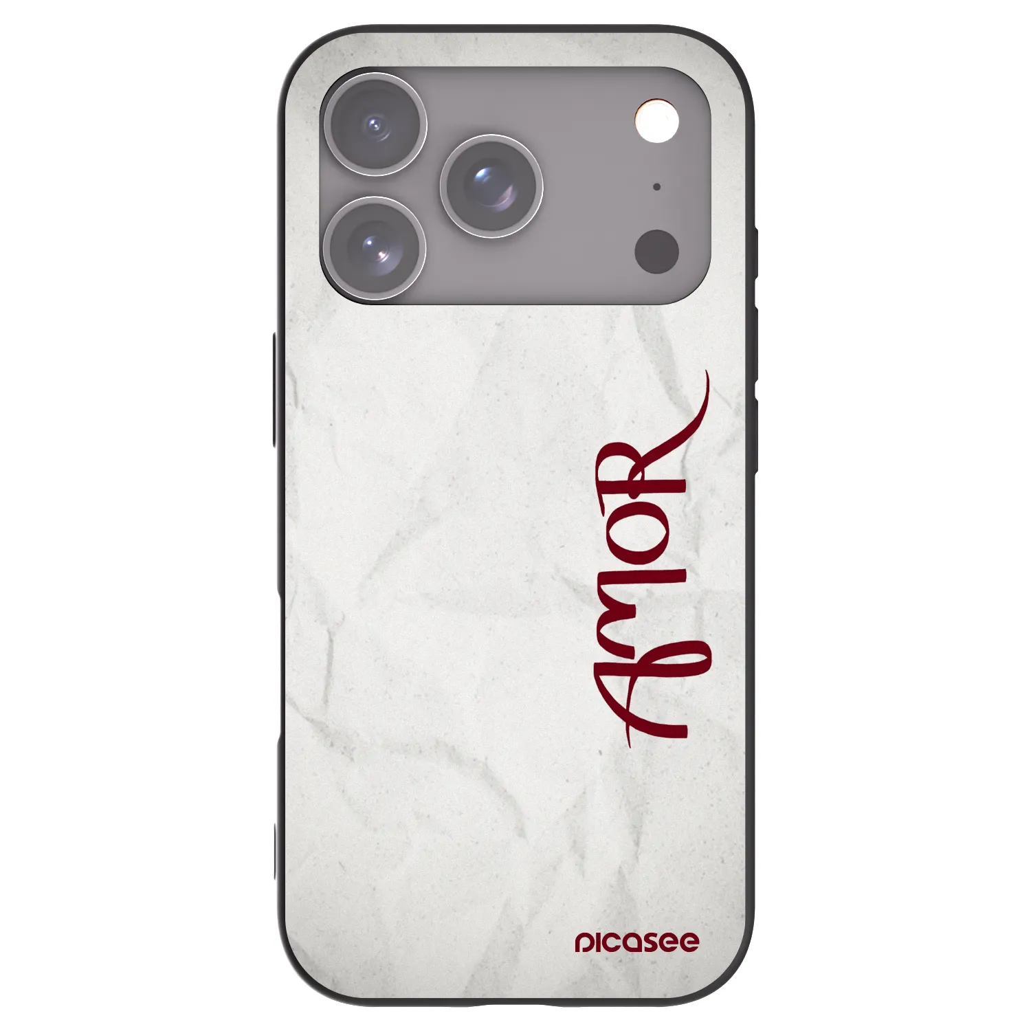 Picasee silikonový černý obal pro Apple iPhone 17 Pro - Amor