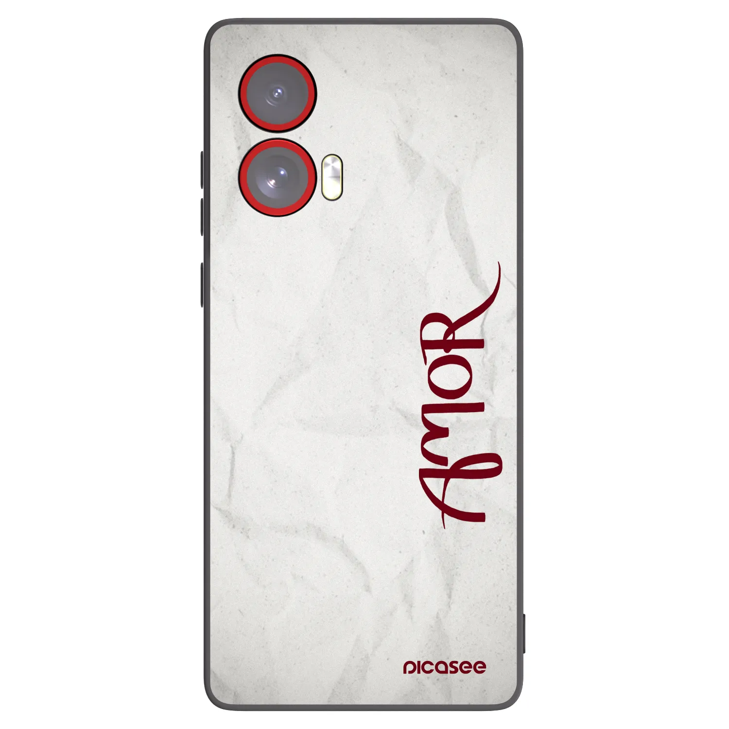 Picasee silikonový černý obal pro Motorola Edge 50 Fusion - Amor