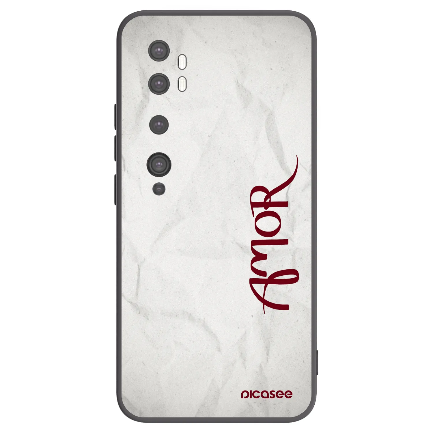 Picasee silikonový černý obal pro Xiaomi Mi Note 10 (Pro) - Amor