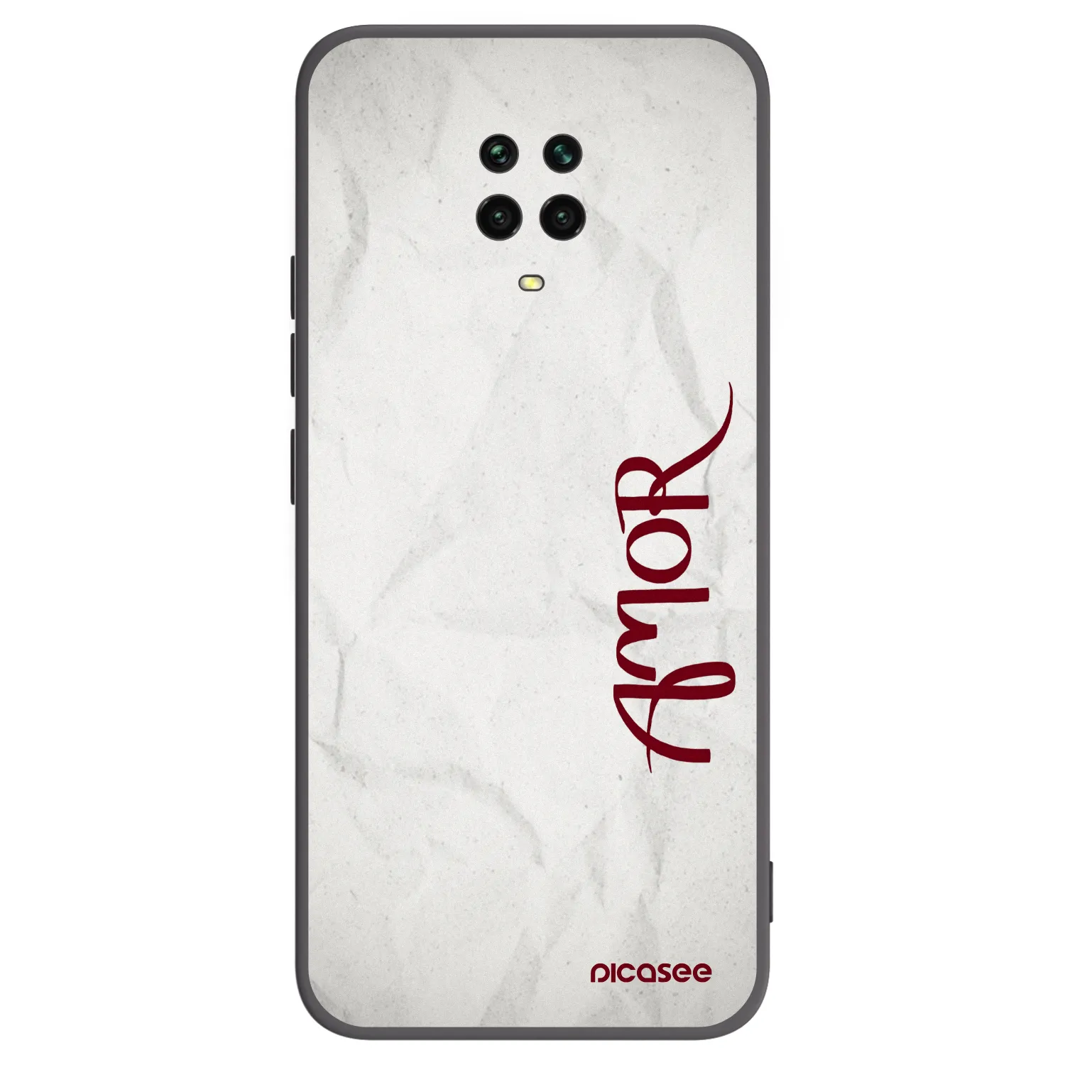 Picasee silikonový černý obal pro Xiaomi Redmi Note 9 Pro - Amor