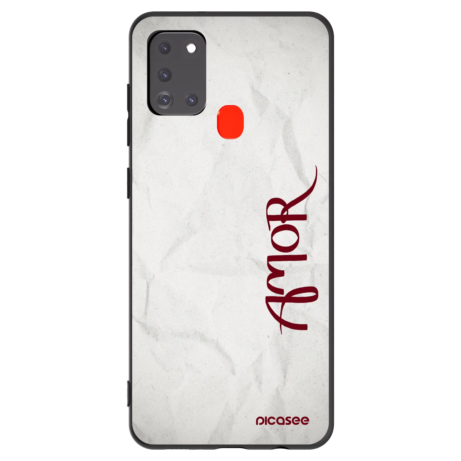 Picasee silikonový černý obal pro Samsung Galaxy A21s - Amor