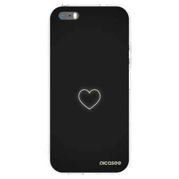Picasee silikonový průhledný obal pro Apple iPhone 5/5S/SE - Heart
