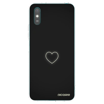 Picasee silikonový průhledný obal pro Xiaomi Redmi 9A - Heart