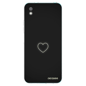 Picasee silikonový černý obal pro Xiaomi Redmi 9A - Heart