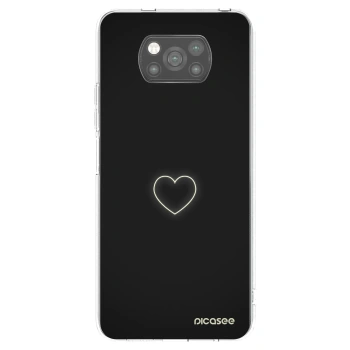Picasee silikonový černý obal pro Xiaomi Poco X3 - Heart
