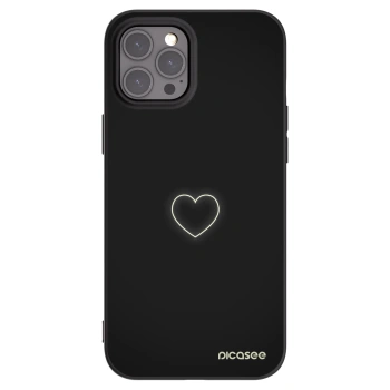Picasee silikonový černý obal pro Apple iPhone 12 Pro Max - Heart