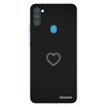 Picasee silikonový průhledný obal pro Samsung Galaxy M11 - Heart