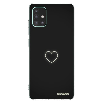 Picasee silikonový průhledný obal pro Samsung Galaxy M51 M515F - Heart
