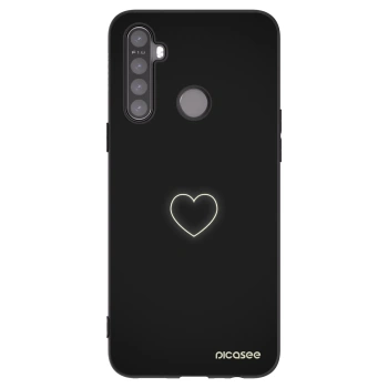 Picasee silikonový černý obal pro Realme 5 - Heart