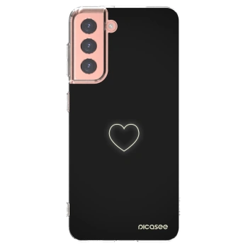 Picasee silikonový průhledný obal pro Samsung Galaxy S21 5G G991B - Heart