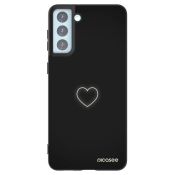 Picasee silikonový černý obal pro Samsung Galaxy S21+ 5G G996F - Heart