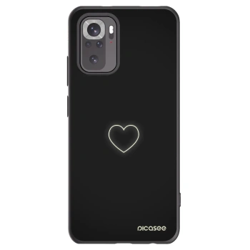 Picasee silikonový černý obal pro Xiaomi Redmi Note 10 - Heart