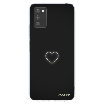 Picasee silikonový průhledný obal pro Samsung Galaxy A02s A025G - Heart