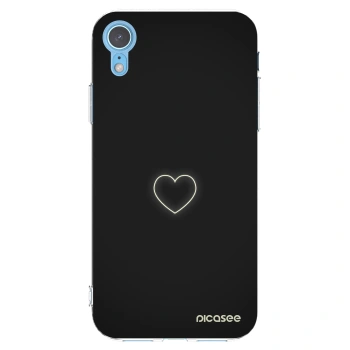 Picasee silikonový průhledný obal pro Apple iPhone XR - Heart