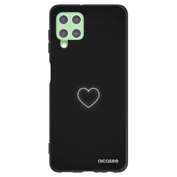 Picasee silikonový černý obal pro Samsung Galaxy A22 A225F 4G - Heart