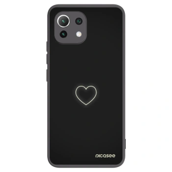 Picasee silikonový černý obal pro Xiaomi 11 Lite 5G NE - Heart