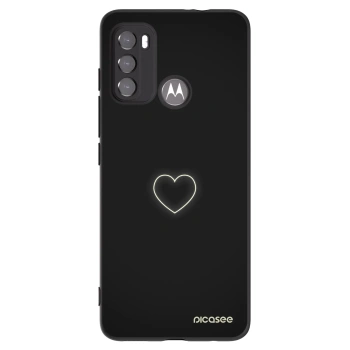 Picasee silikonový černý obal pro Motorola Moto G60 - Heart