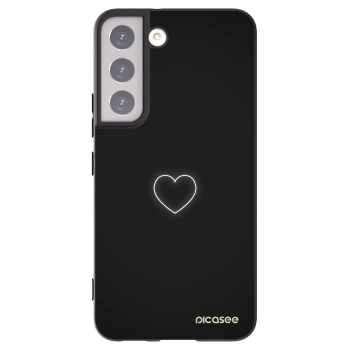 Picasee silikonový černý obal pro Samsung Galaxy S22 5G - Heart