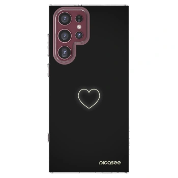 Picasee silikonový průhledný obal pro Samsung Galaxy S22 Ultra 5G - Heart