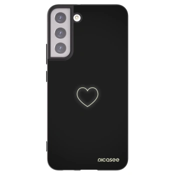 Picasee silikonový černý obal pro Samsung Galaxy S22+ 5G - Heart