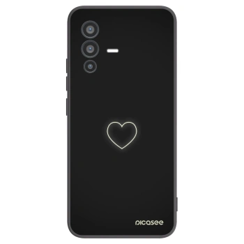 Picasee silikonový černý obal pro Vivo V23 5G - Heart
