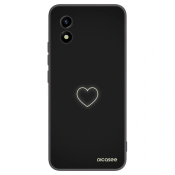 Picasee silikonový černý obal pro Vivo Y01 - Heart
