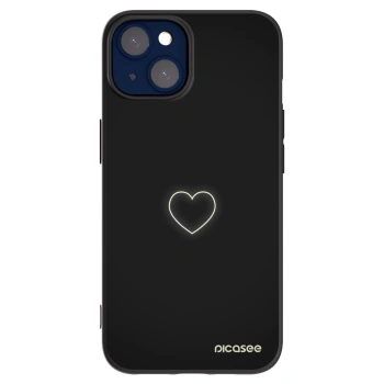 Picasee silikonový černý obal pro Apple iPhone 14 - Heart