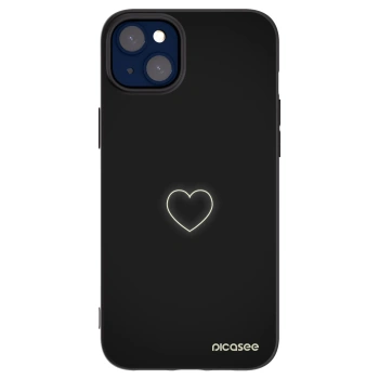 Picasee silikonový černý obal pro Apple iPhone 14 Plus - Heart