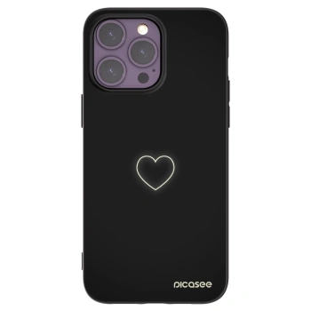 Picasee silikonový černý obal pro Apple iPhone 14 Pro Max - Heart
