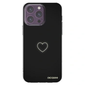 Picasee silikonový průhledný obal pro Apple iPhone 14 Pro Max - Heart