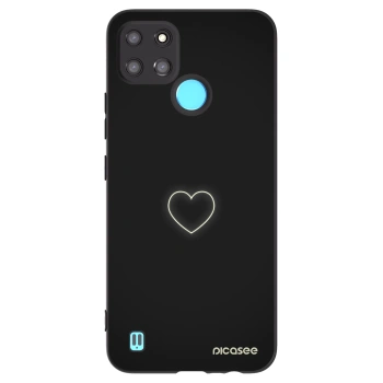 Picasee silikonový černý obal pro Realme C21Y - Heart