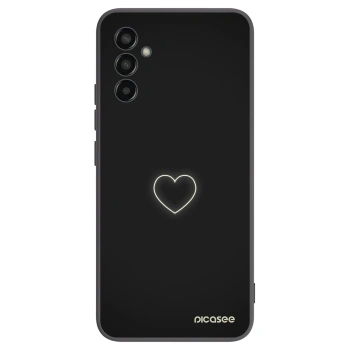 Picasee silikonový černý obal pro Samsung Galaxy M13 M135F - Heart