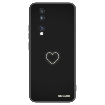Picasee silikonový černý obal pro Honor 70 - Heart