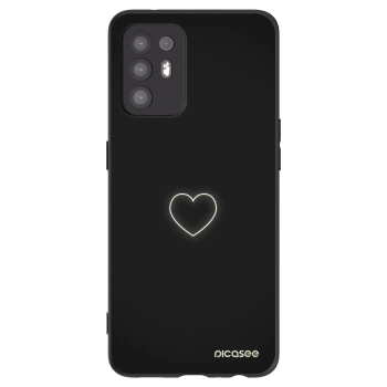 Picasee silikonový černý obal pro OPPO A94 5G - Heart