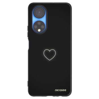 Picasee silikonový černý obal pro Honor X7 - Heart