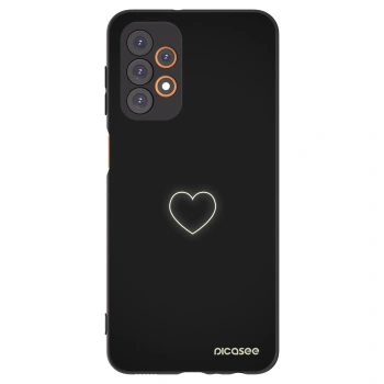Picasee silikonový černý obal pro Samsung Galaxy A23 A235F 4G - Heart