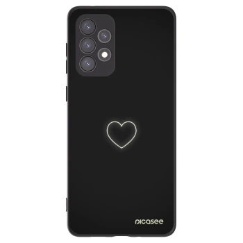 Picasee silikonový černý obal pro Samsung Galaxy A73 5G - Heart