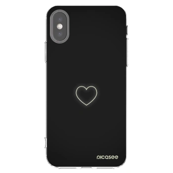 Picasee silikonový průhledný obal pro Apple iPhone X/XS - Heart