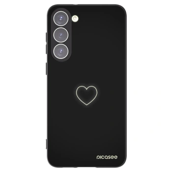 Picasee silikonový černý obal pro Samsung Galaxy S23+ 5G - Heart