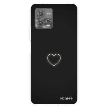 Picasee silikonový průhledný obal pro Motorola Moto G72 - Heart