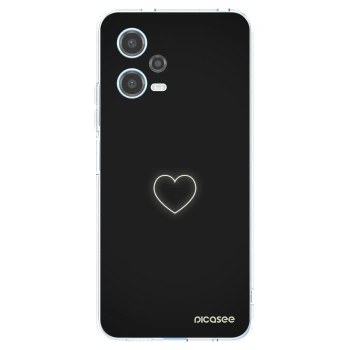 Picasee silikonový průhledný obal pro Xiaomi Redmi Note 12 5G - Heart