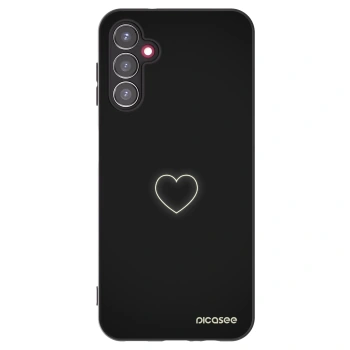 Picasee silikonový černý obal pro Samsung Galaxy A14 4G A145R - Heart