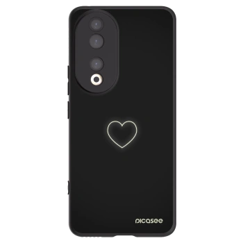 Picasee silikonový černý obal pro Honor 90 5G - Heart
