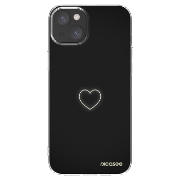 Picasee silikonový průhledný obal pro Apple iPhone 15 Plus - Heart