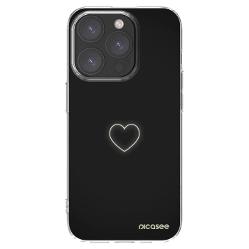 Picasee silikonový průhledný obal pro Apple iPhone 15 Pro - Heart