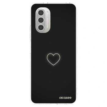 Picasee silikonový průhledný obal pro Motorola Moto G51 - Heart