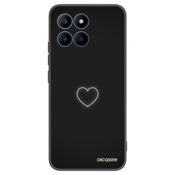 Picasee silikonový černý obal pro Honor 70 Lite - Heart