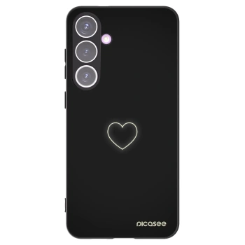 Picasee silikonový černý obal pro Samsung Galaxy S24+ S926B 5G - Heart