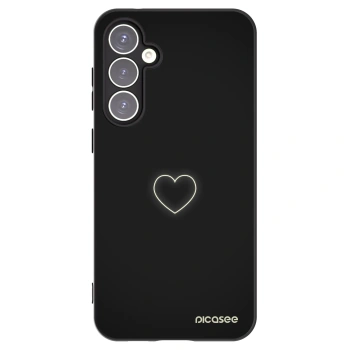 Picasee silikonový černý obal pro Samsung Galaxy S23 FE S711B - Heart