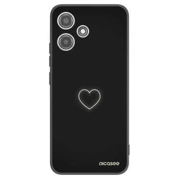 Picasee silikonový černý obal pro Xiaomi Redmi 12 5G - Heart